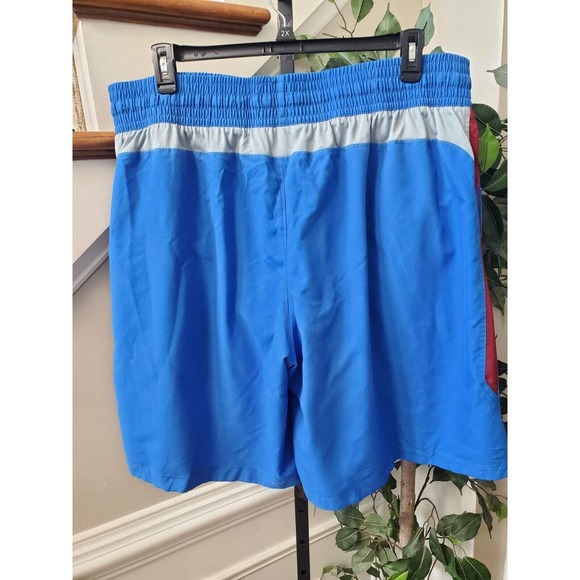 Nike Men's Blue 100% Polyester Pull On Swim Trunk Logo Print Shorts Size 4XL - Picture 5 of 14